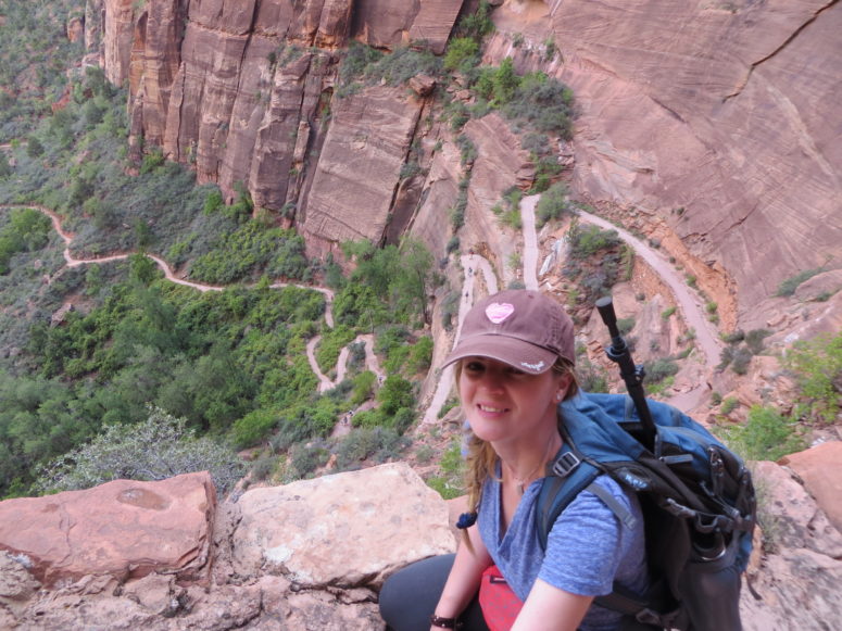 zig-zagging trail leading to Angels' Landing