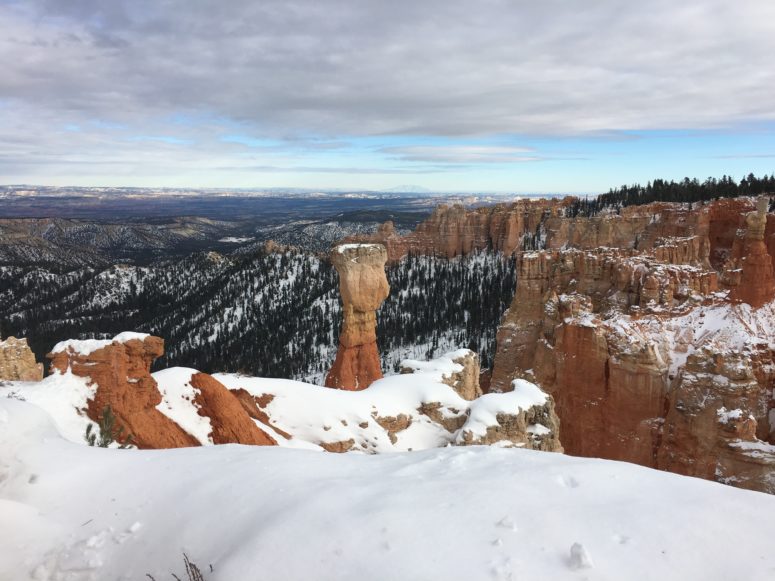 bryce covered in snow