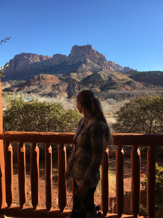 On our terrace at the Majestic View Lodge