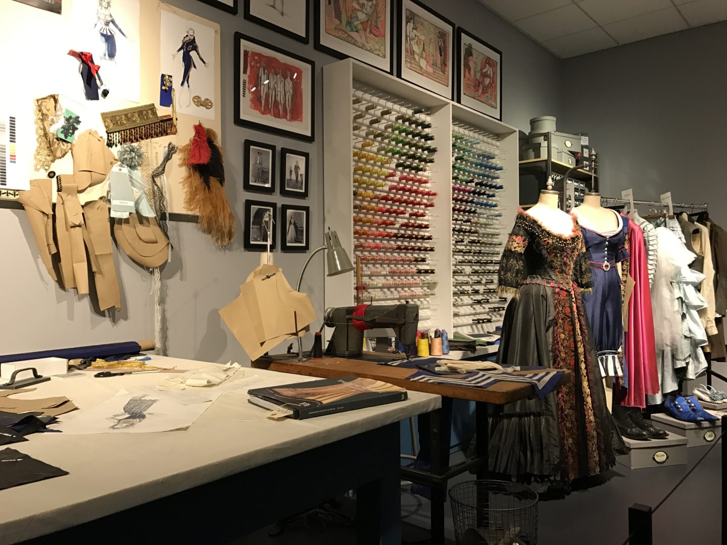 The costume design room at Warner Brothers Studio Tour