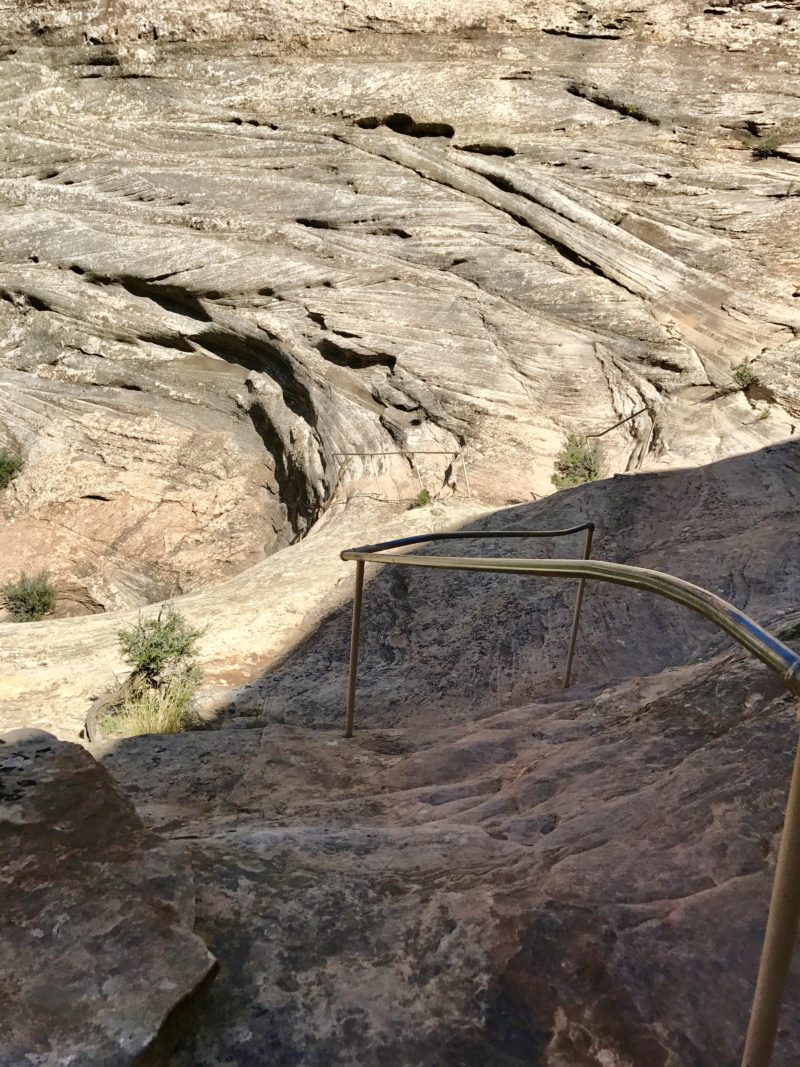 the climb down at Sipapu Bridge