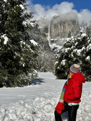 Yosemite Falls in winter