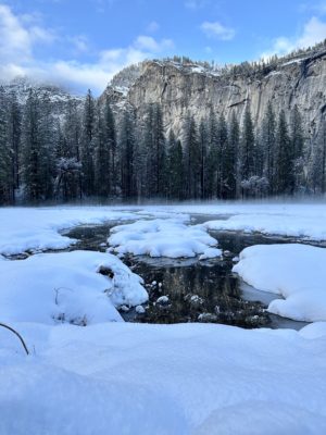 snow in Yosemite